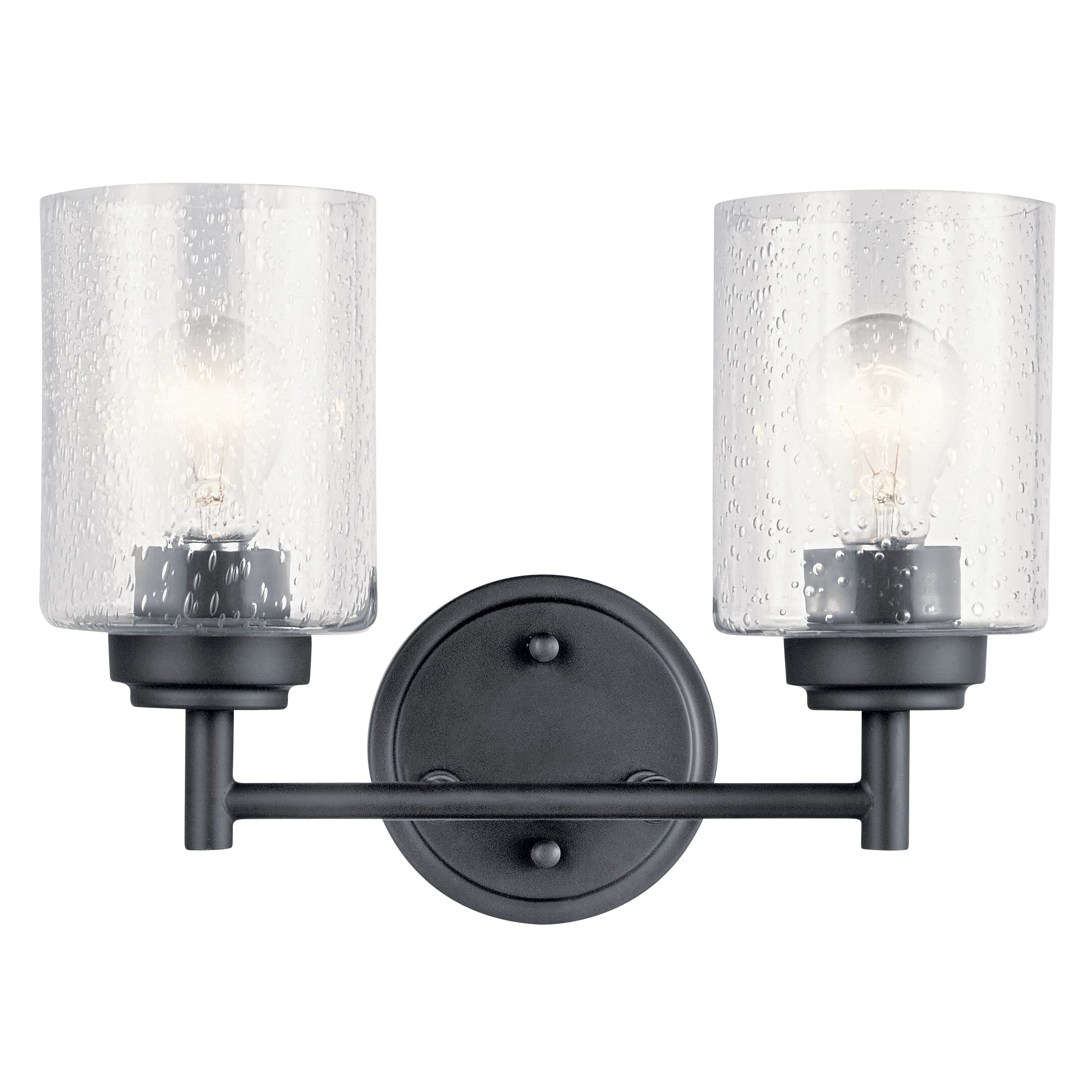 Kichler Winslow 2-Light Bathroom Vanity Light in Black