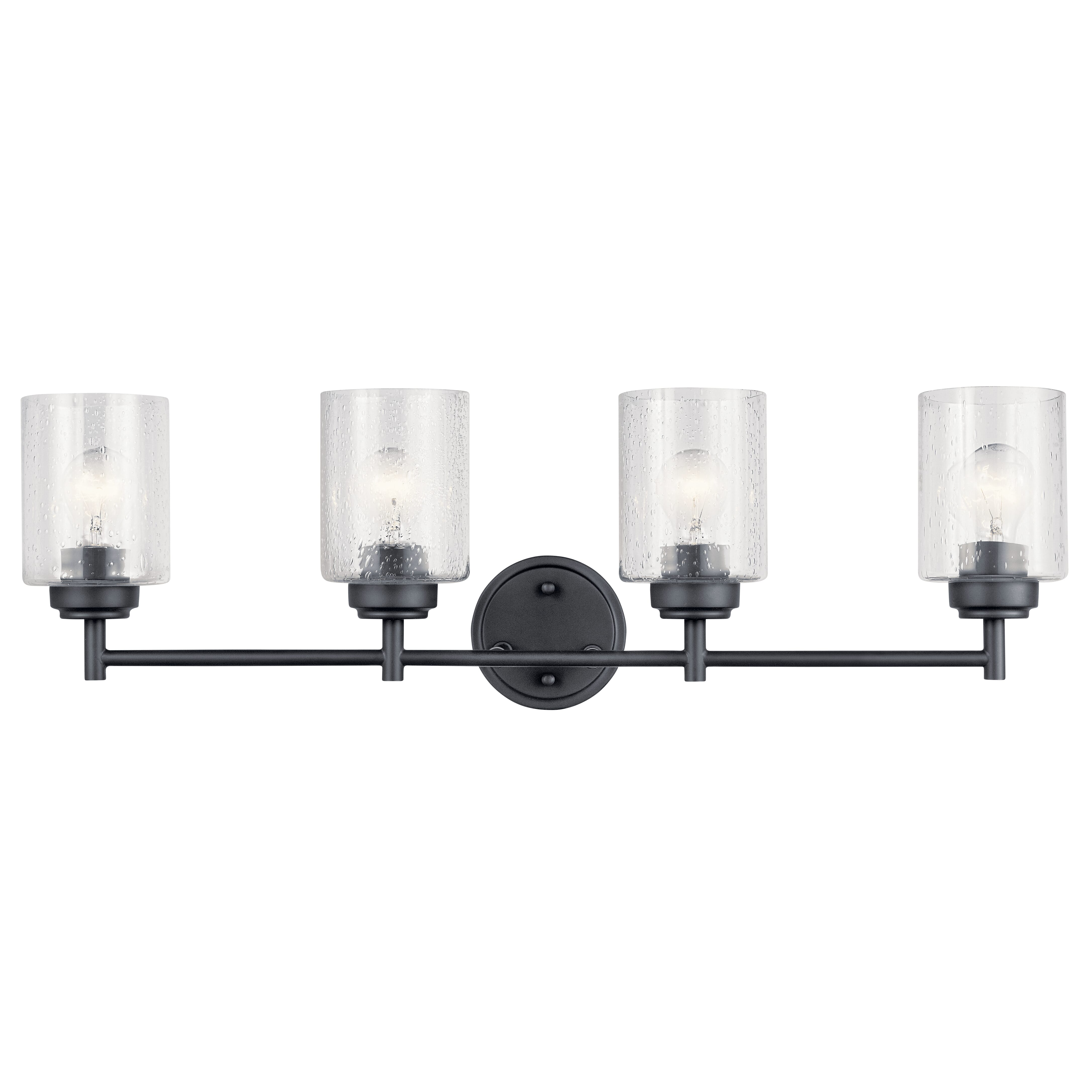 Kichler Winslow 4-Light Bathroom Vanity Light in Black