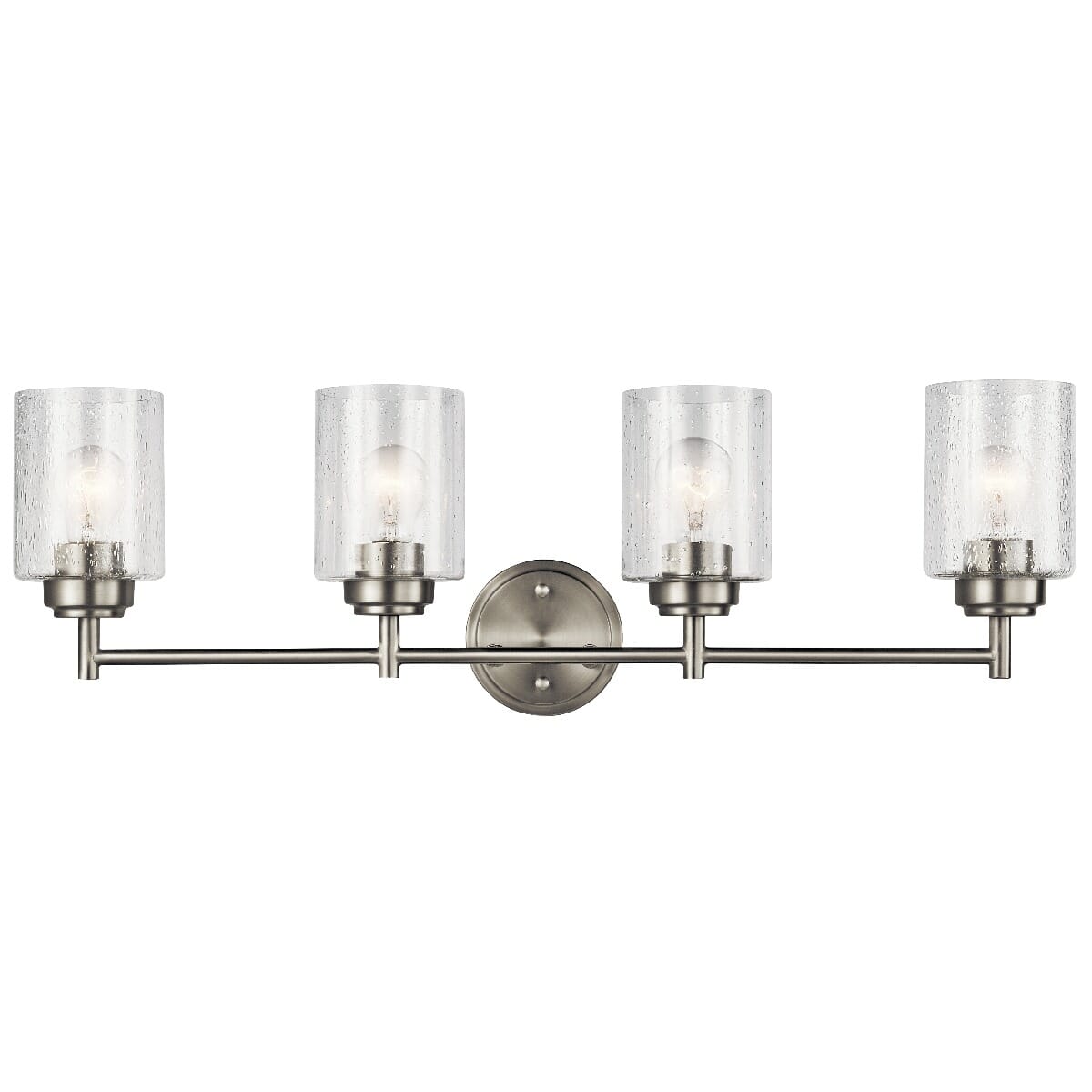 Kichler Winslow 4-Light Bathroom Vanity Light in Brushed Nickel