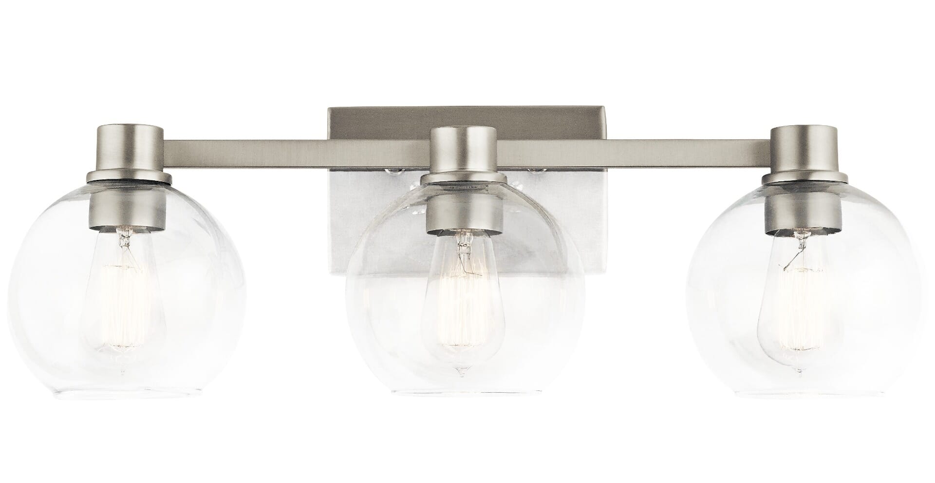 Kichler Harmony 3-Light Bathroom Vanity Light in Brushed Nickel