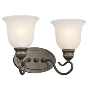 Kichler Tanglewood 2-Light Bathroom Vanity Light Wall Mount in Olde Bronze