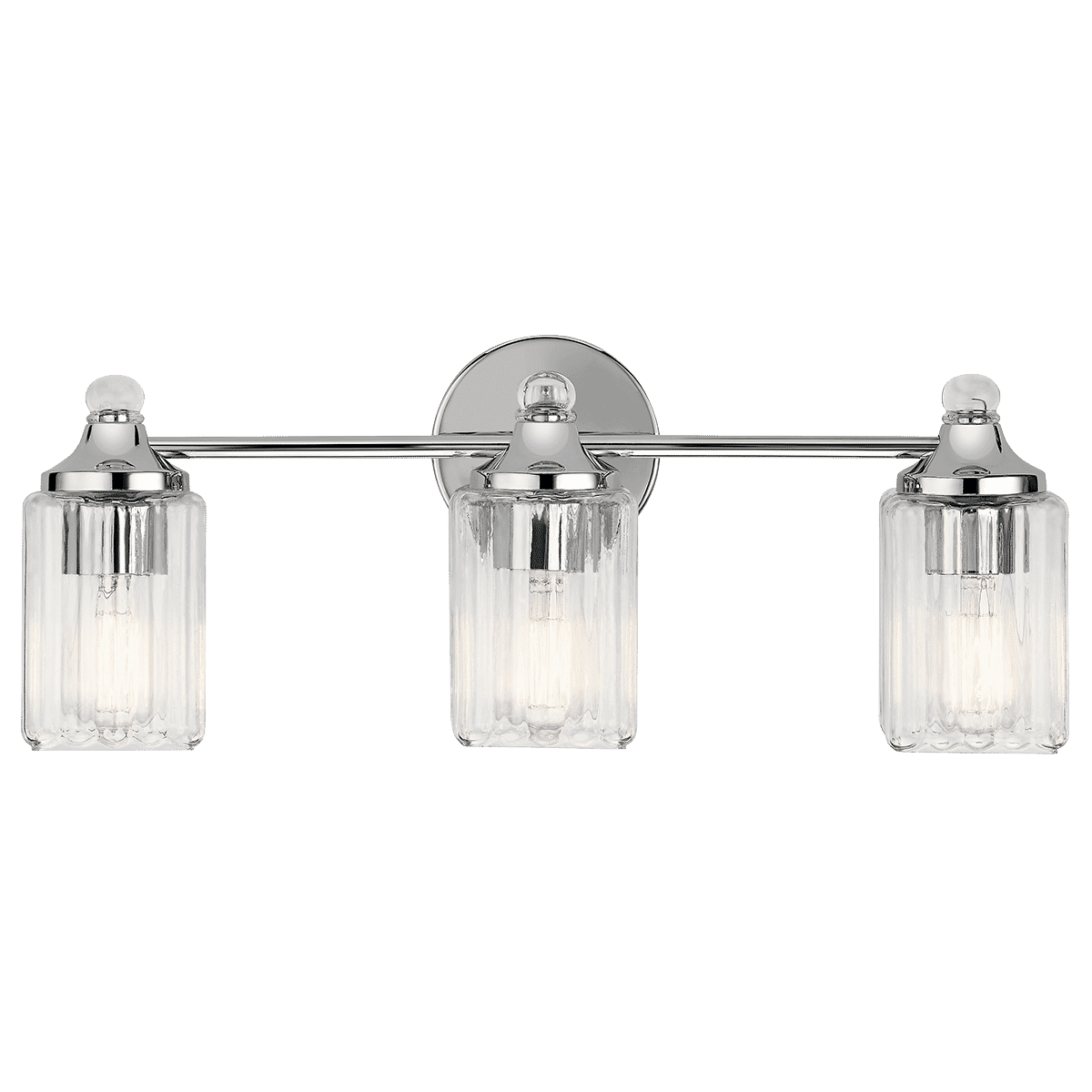 Kichler Riviera Bathroom Vanity Light 3-Light in Chrome