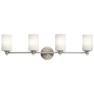 Kichler Joelson 4-Light Bathroom Vanity Light in Brushed Nickel