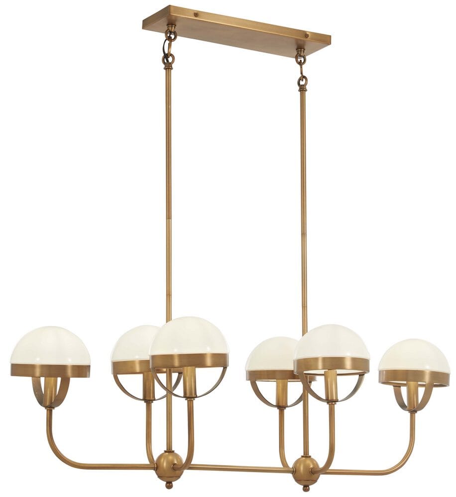 Minka Lavery Tannehill 6-Light 38" Pendant Light in Antique Noble Brass