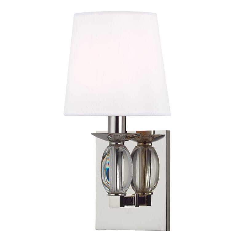 Hudson Valley Cameron 12" Wall Sconce in Polished Nickel