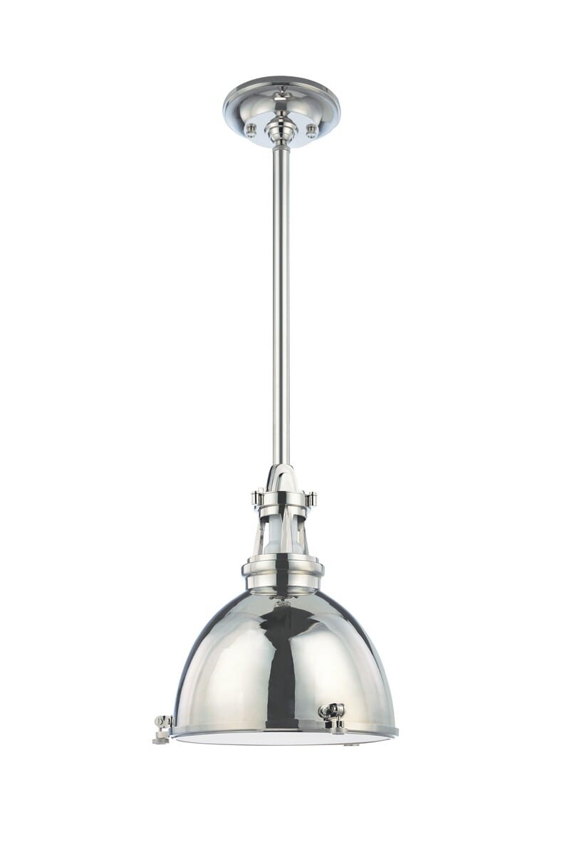 Hudson Valley Massena 16" Pendant Light in Polished Nickel