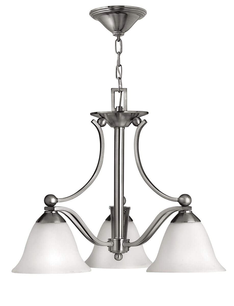 Hinkley Bolla 3-Light Downlight Chandelier in Brushed Nickel