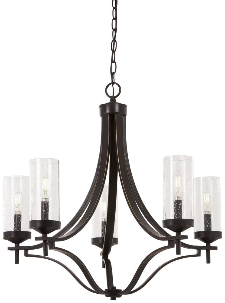 Minka Lavery Elyton 5-Light 26" Chandelier in Downton Bronze