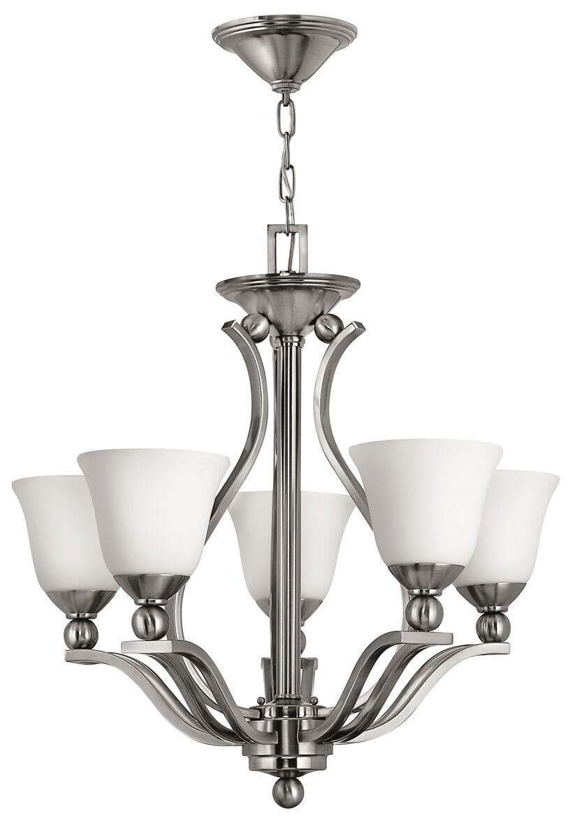 Hinkley Bolla 5-Light Single Tier Chandelier in Brushed Nickel