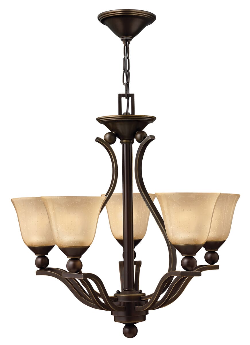 Hinkley Bolla 5-Light Single Tier Chandelier in Olde Bronze