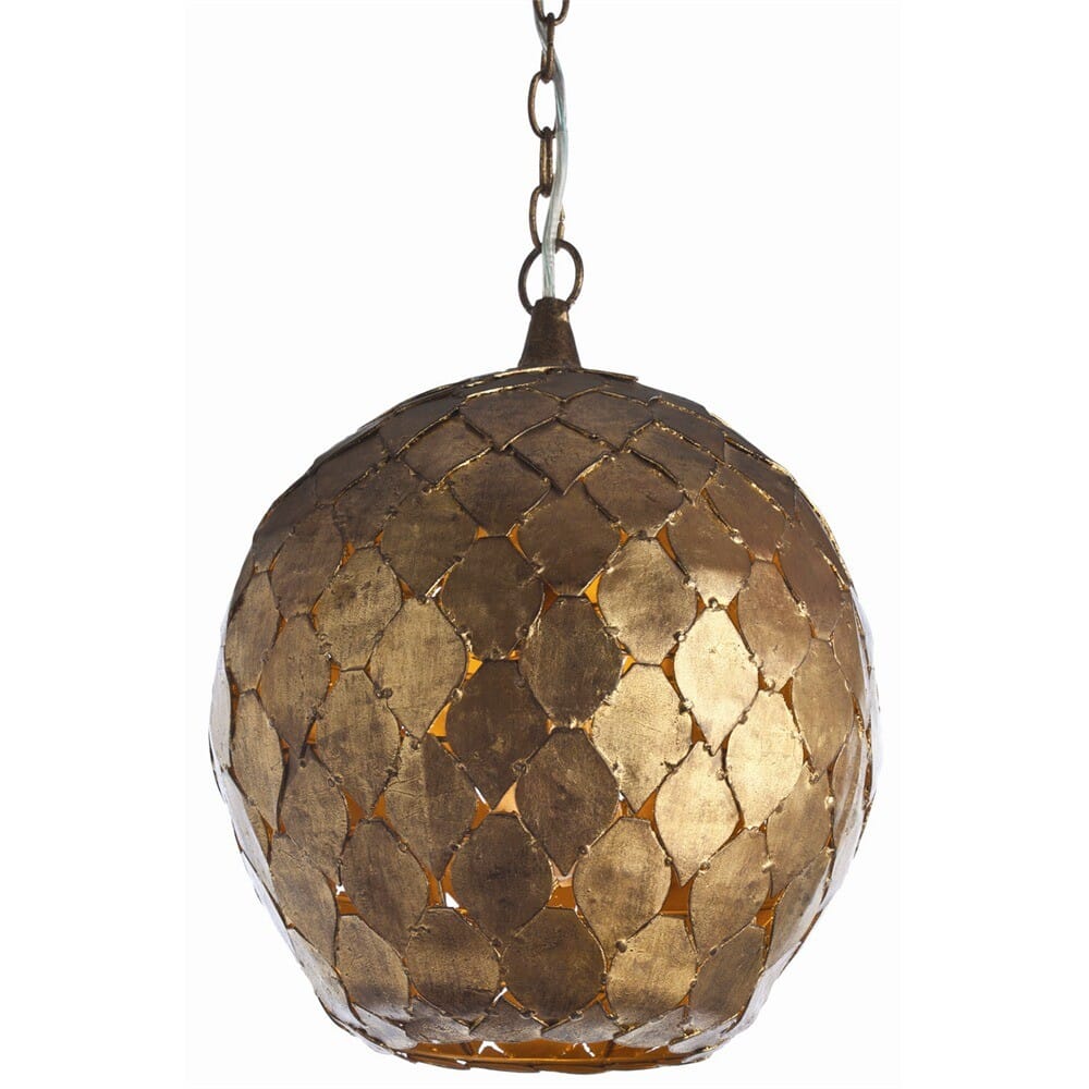 Arteriors Osgood 14" Pendant in Gold Leaf