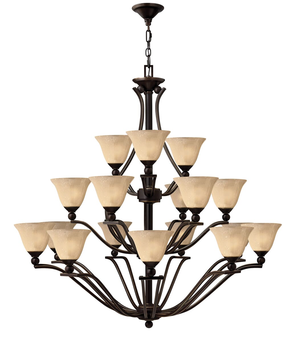 Hinkley Bolla 18-Light Three Tier Chandelier in Olde Bronze