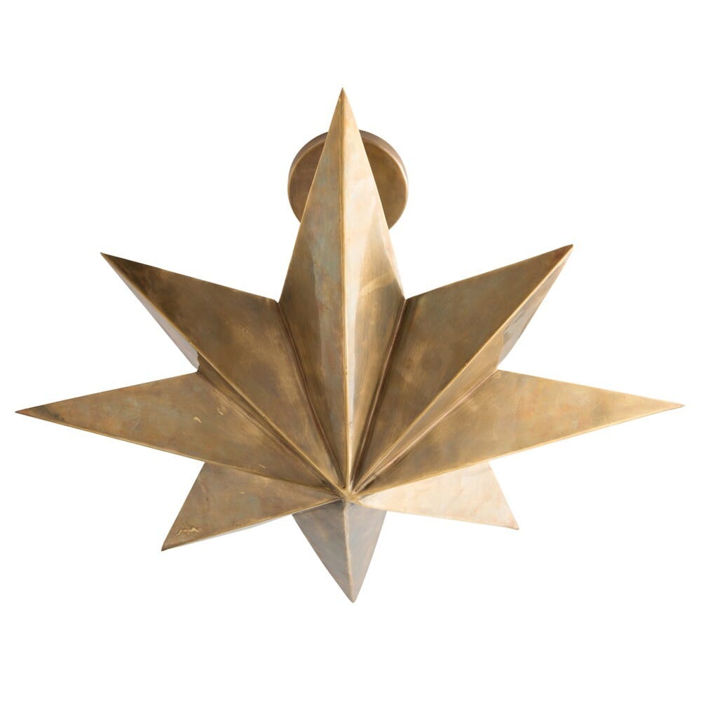 Arteriors Rex 19" 4-Light Star Pendant Light in Antique Brass