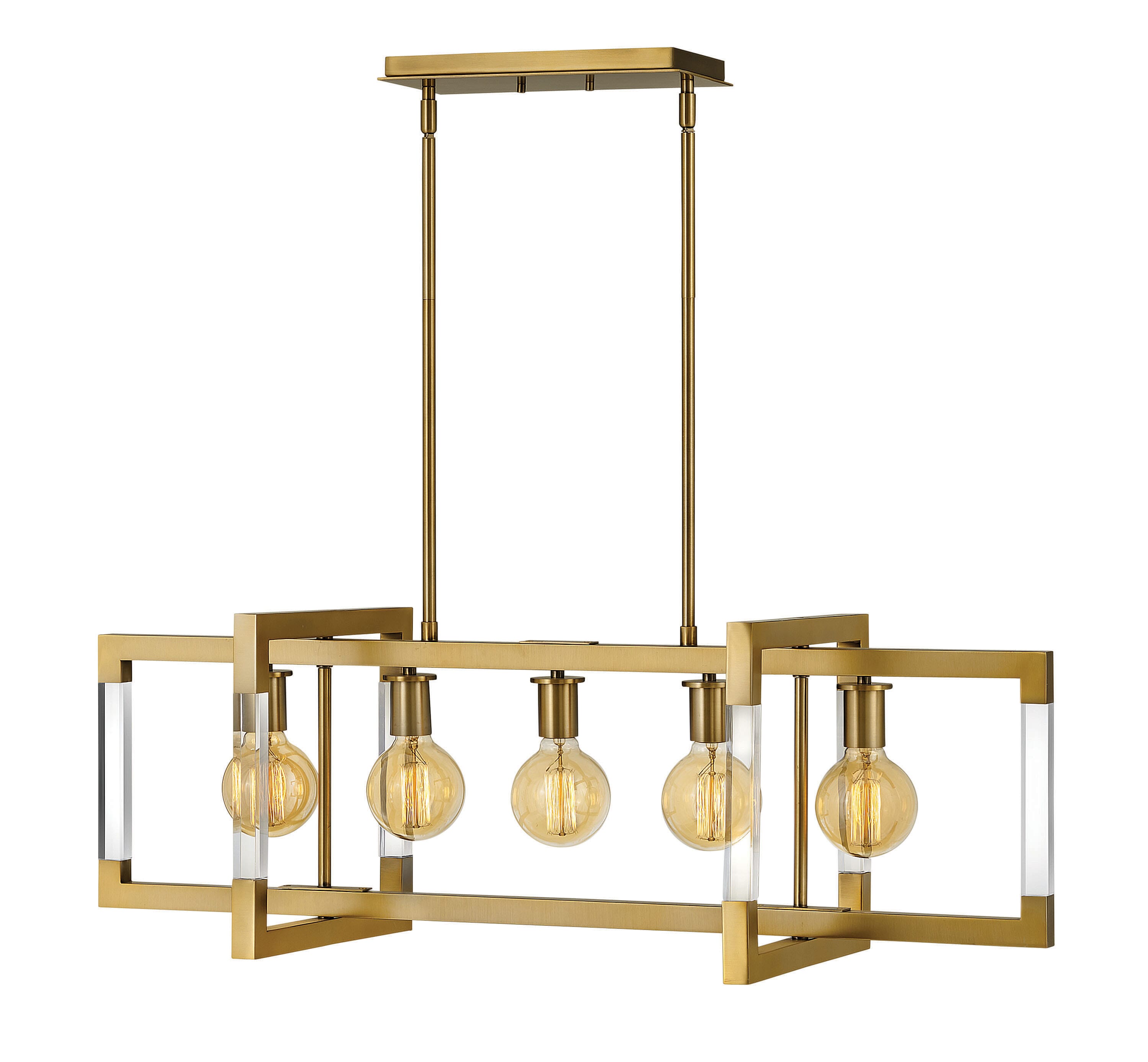 Hinkley Kellen 5-Light Chandelier in Lacquered Brass