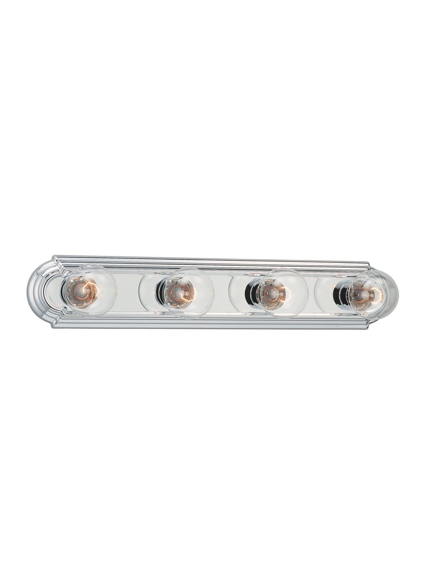 Sea Gull De-Lovely 4-Light 24" Bathroom Vanity Light in Chrome