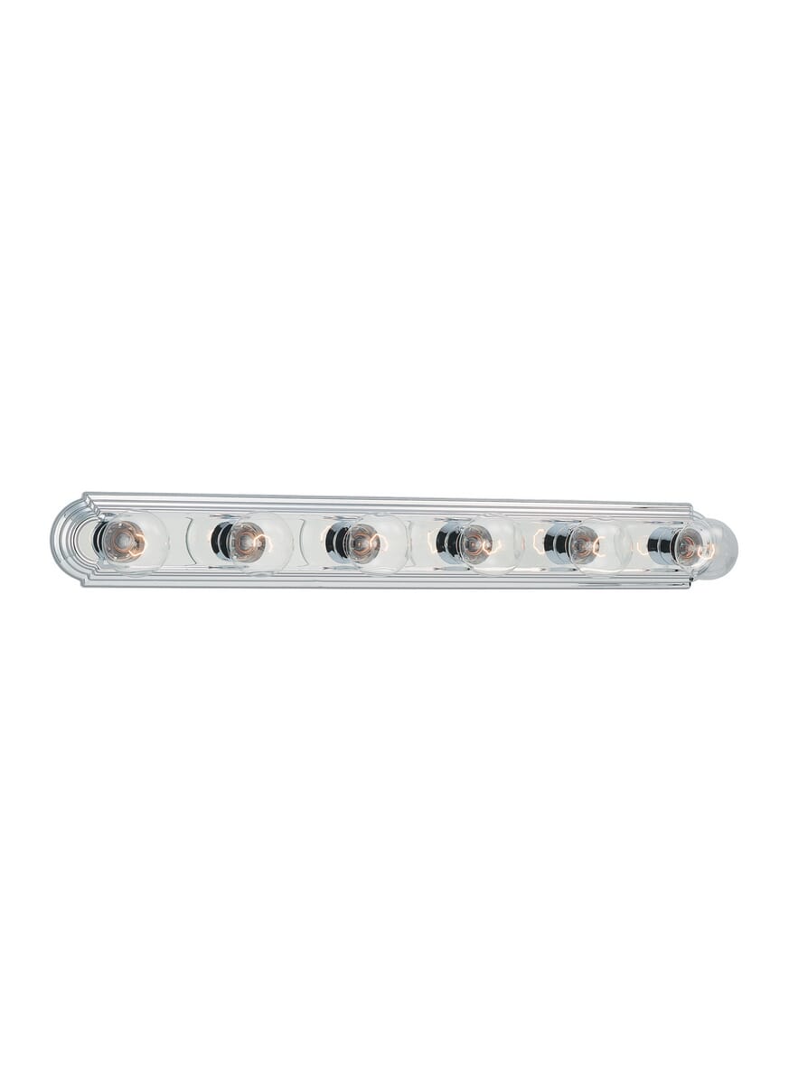 Sea Gull De-Lovely 6-Light 36" Bathroom Vanity Light in Chrome