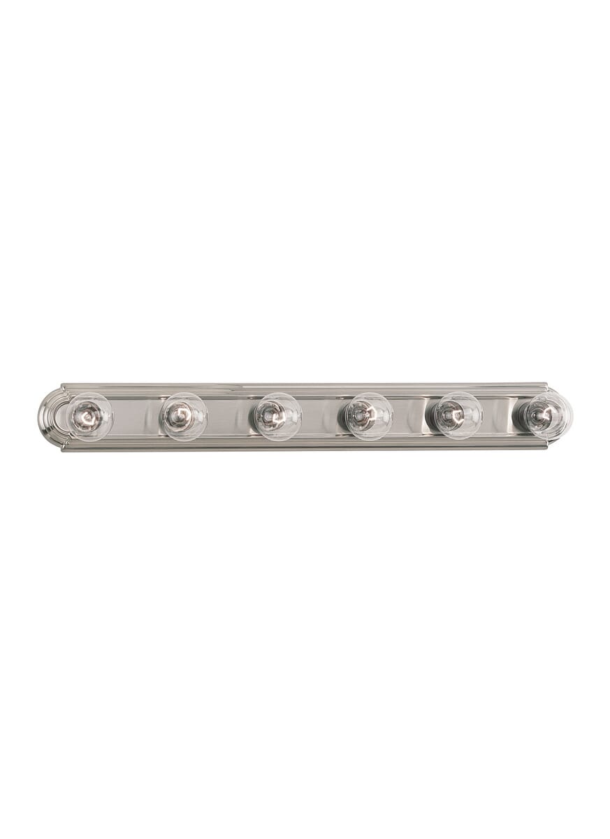 Sea Gull De-Lovely 6-Light 36" Bathroom Vanity Light in Brushed Nickel