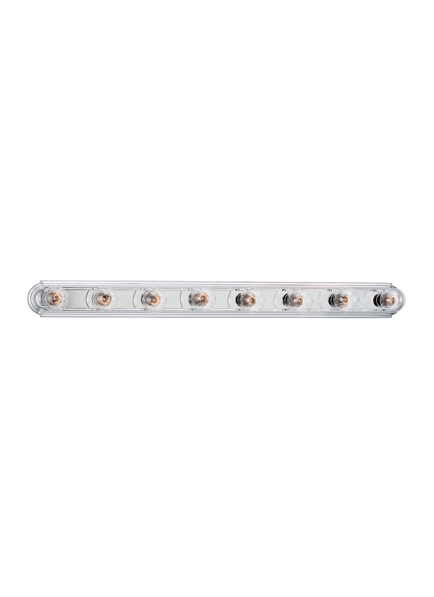 Sea Gull De-Lovely 8-Light 48" Bathroom Vanity Light in Chrome