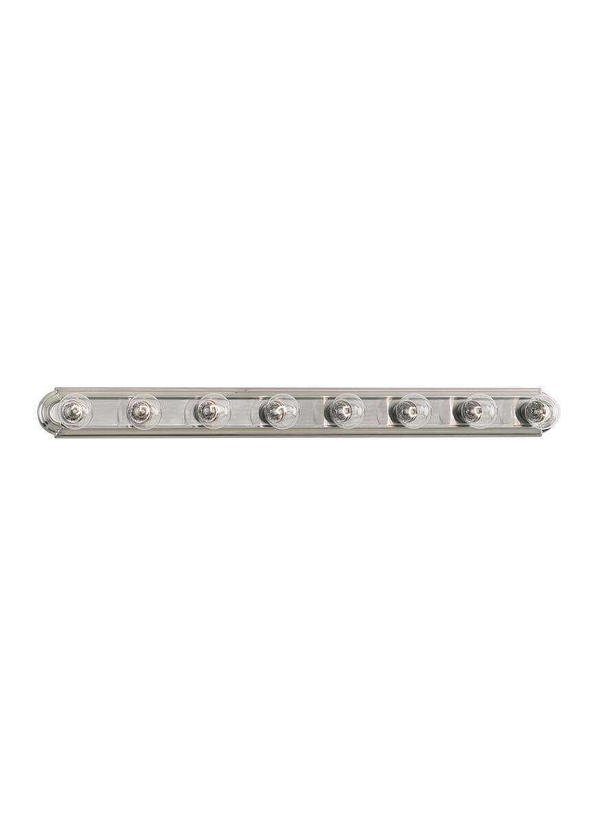 Sea Gull De-Lovely 8-Light 48" Bathroom Vanity Light in Brushed Nickel