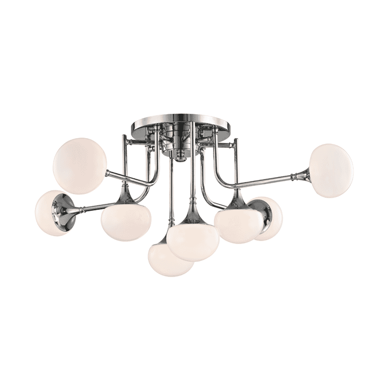 Hudson Valley Fleming 8-Light Ceiling Light in Polished Nickel