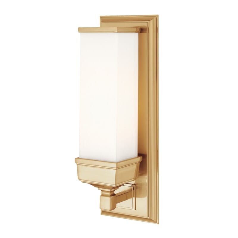 Hudson Valley Everett 14" Wall Sconce in Aged Brass