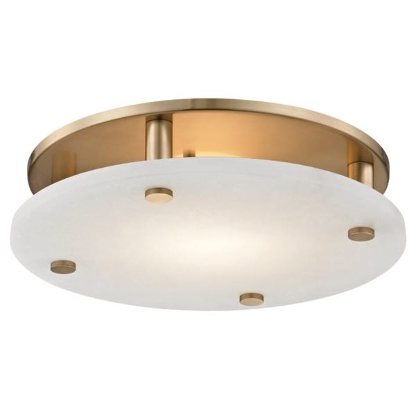 Hudson Valley Croton Ceiling Light in Aged Brass