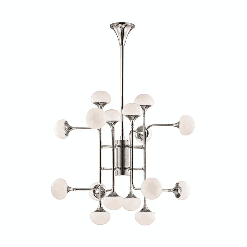 Hudson Valley Fleming 16-Light Chandelier in Polished Nickel