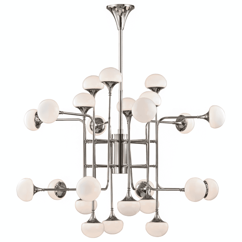 Hudson Valley Fleming 24-Light Chandelier in Polished Nickel