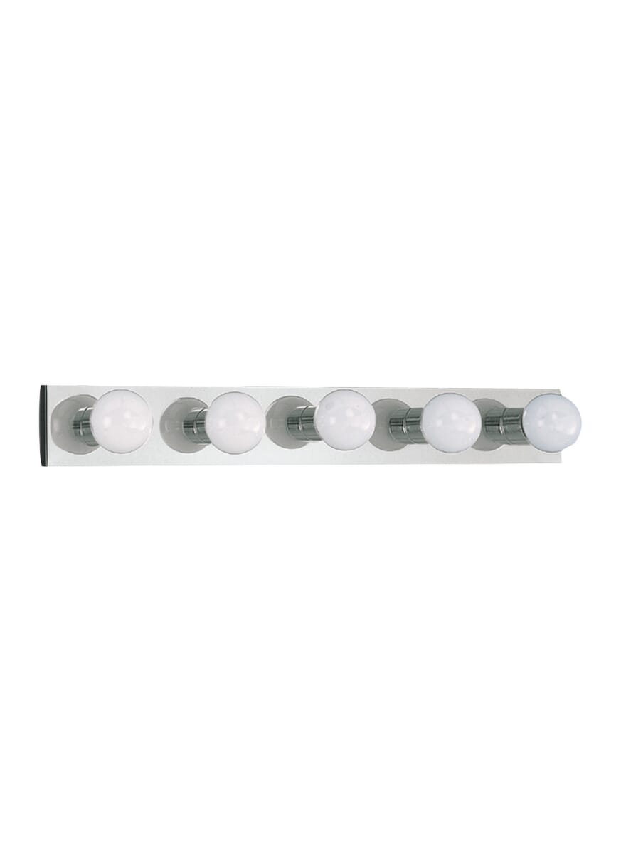 Sea Gull Center Stage 5-Light 30" Bathroom Vanity Light in Chrome