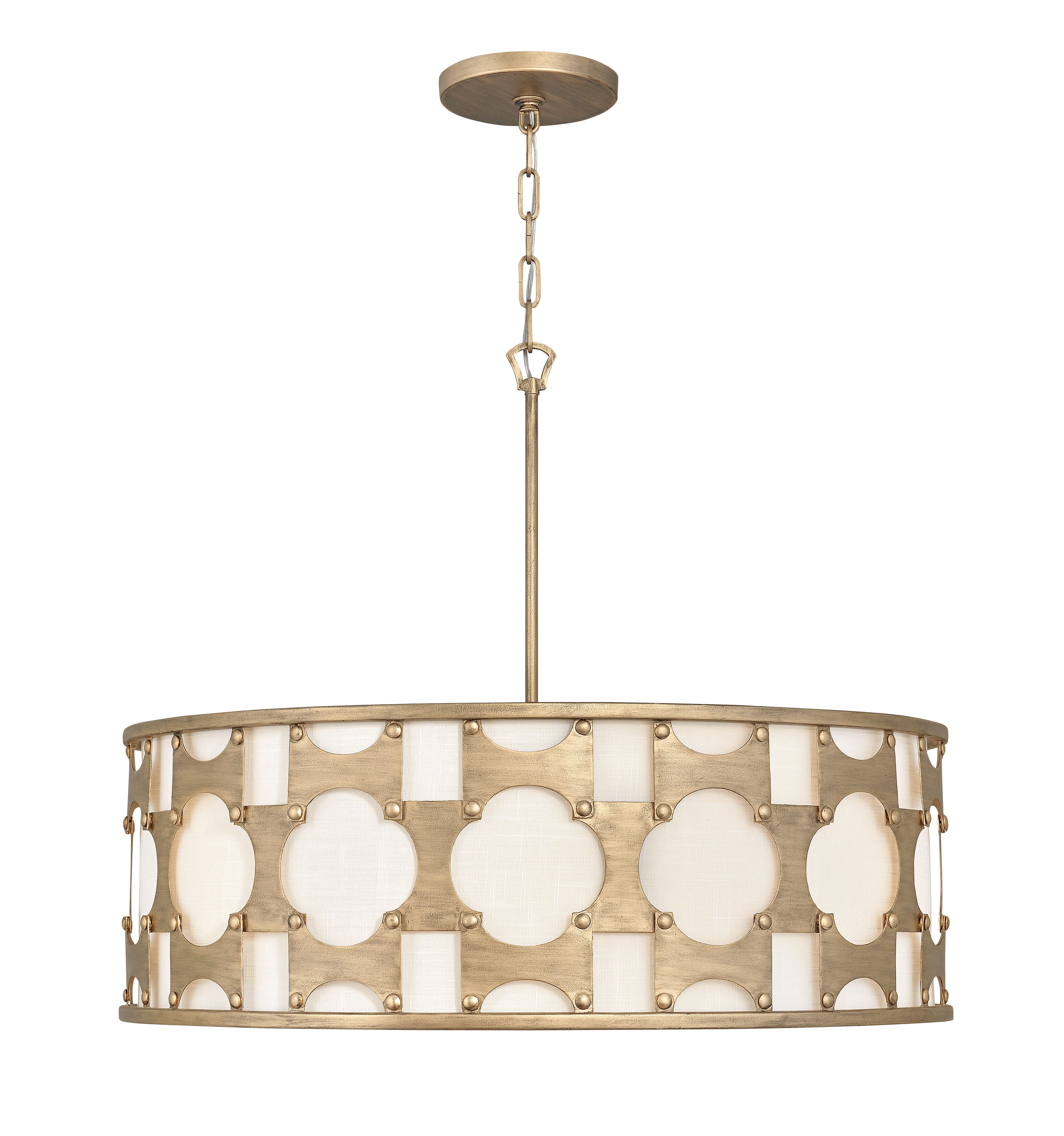 Hinkley Carter 6-Light Quatrefoil Chandelier in Burnished Gold