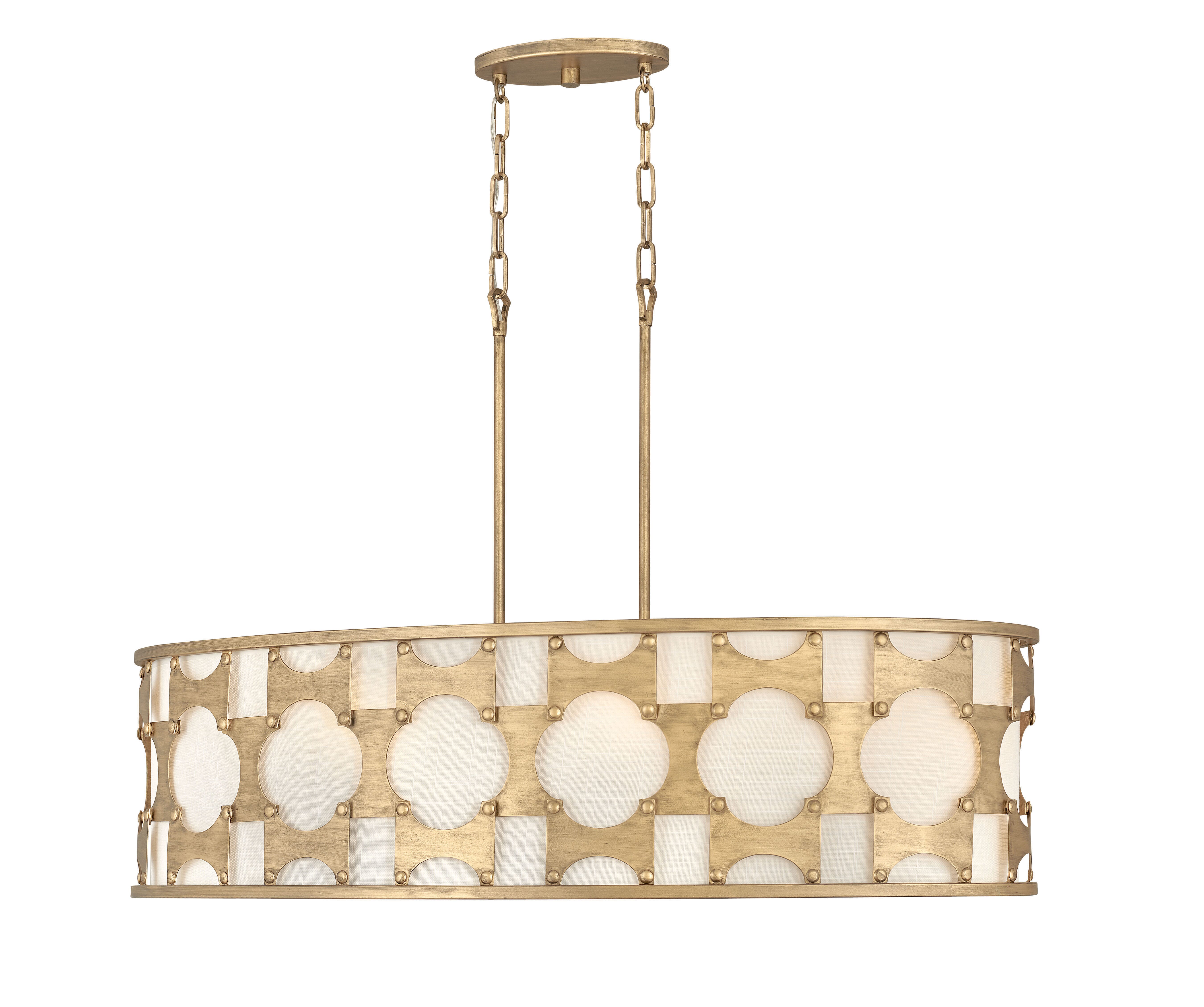 Hinkley Carter 6-Light Quatrefoil Chandelier in Burnished Gold