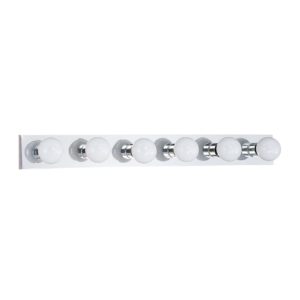 Sea Gull Center Stage 6-Light Bathroom Vanity Light in Chrome