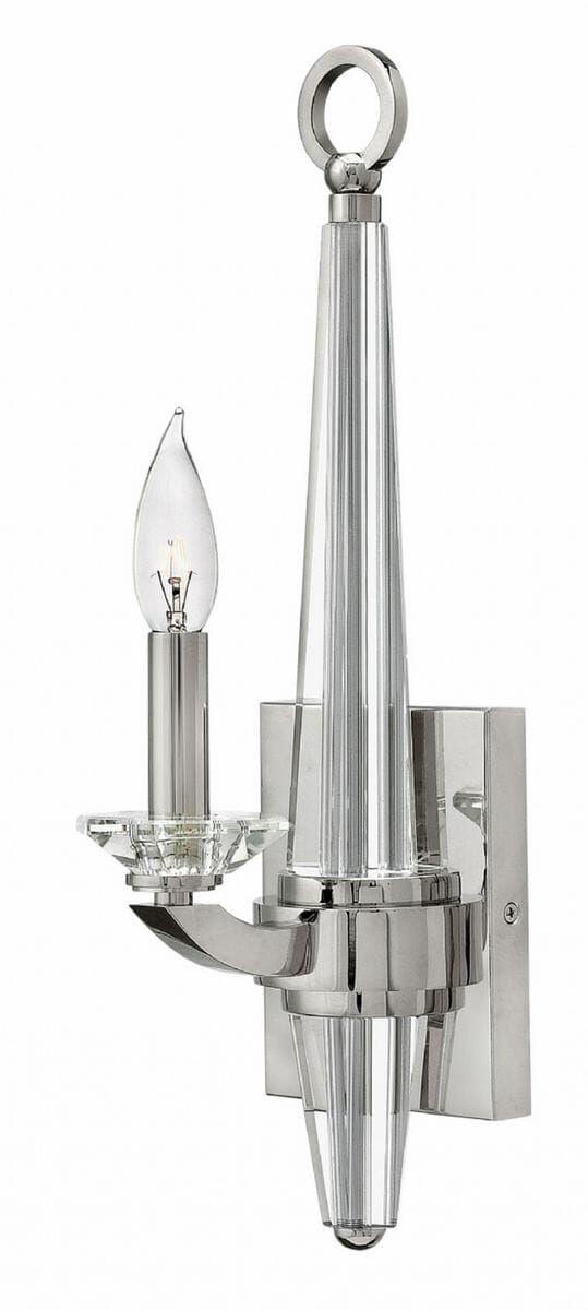 Hinkley Ascher 1-Light Sconce in Polished Nickel