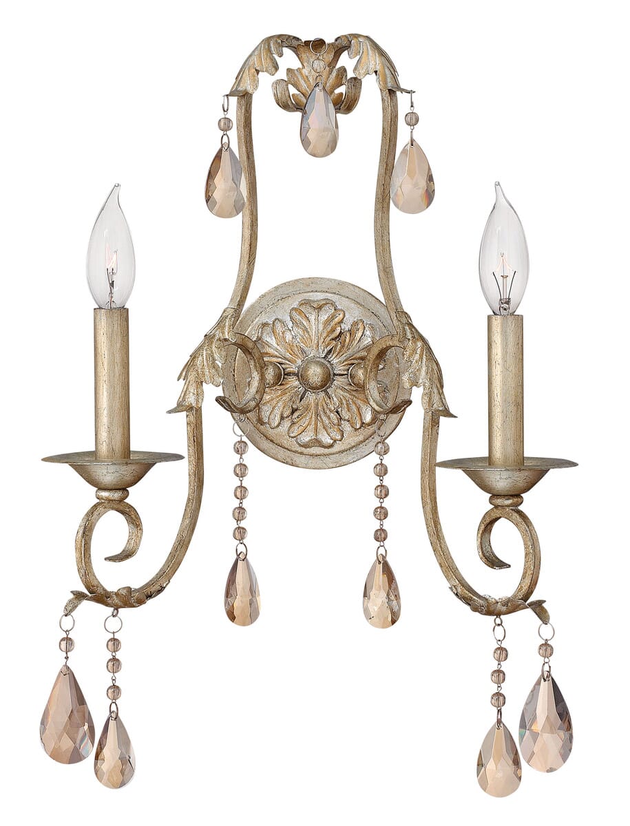 Hinkley Carlton 2-Light Sconce in Silver Leaf