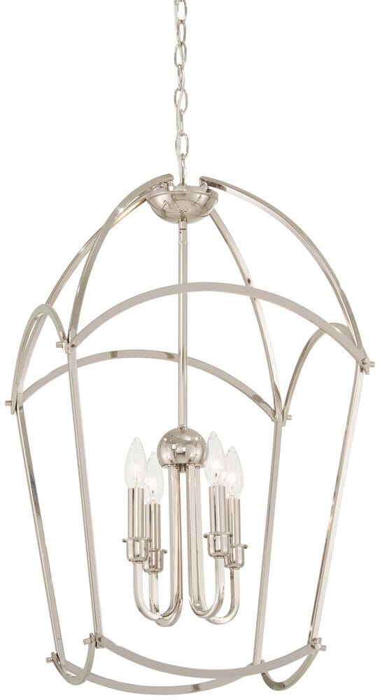 Minka Lavery Jupiter'S Canopy 4-Light 17" Pendant Light in Polished Nickel