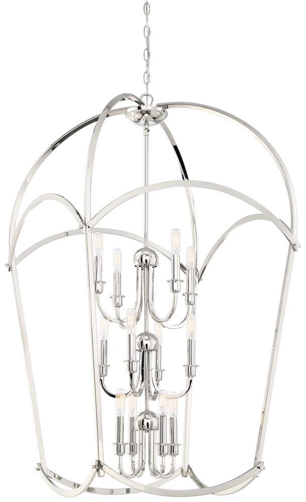 Minka Lavery Jupiter's Canopy 12-Light 25" Pendant Light in Polished Nickel