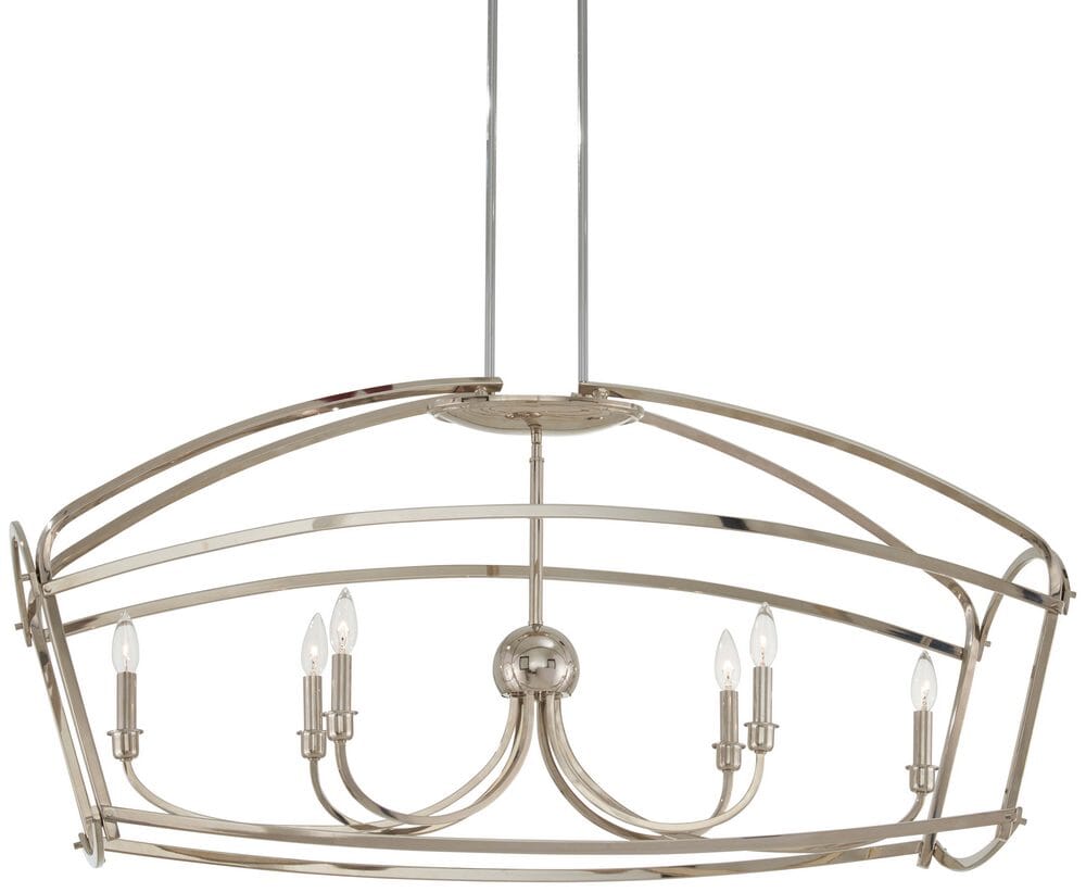 Minka Lavery Jupiter'S Canopy 6-Light 13" Pendant Light in Polished Nickel