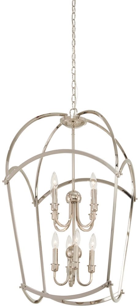 Minka Lavery Jupiter'S Canopy 8-Light 20" Pendant Light in Polished Nickel