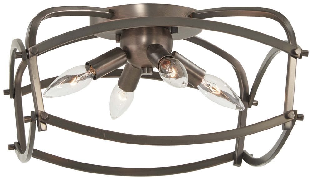 Minka Lavery Jupiter'S Canopy 4-Light 14" Ceiling Light in Polished Nickel