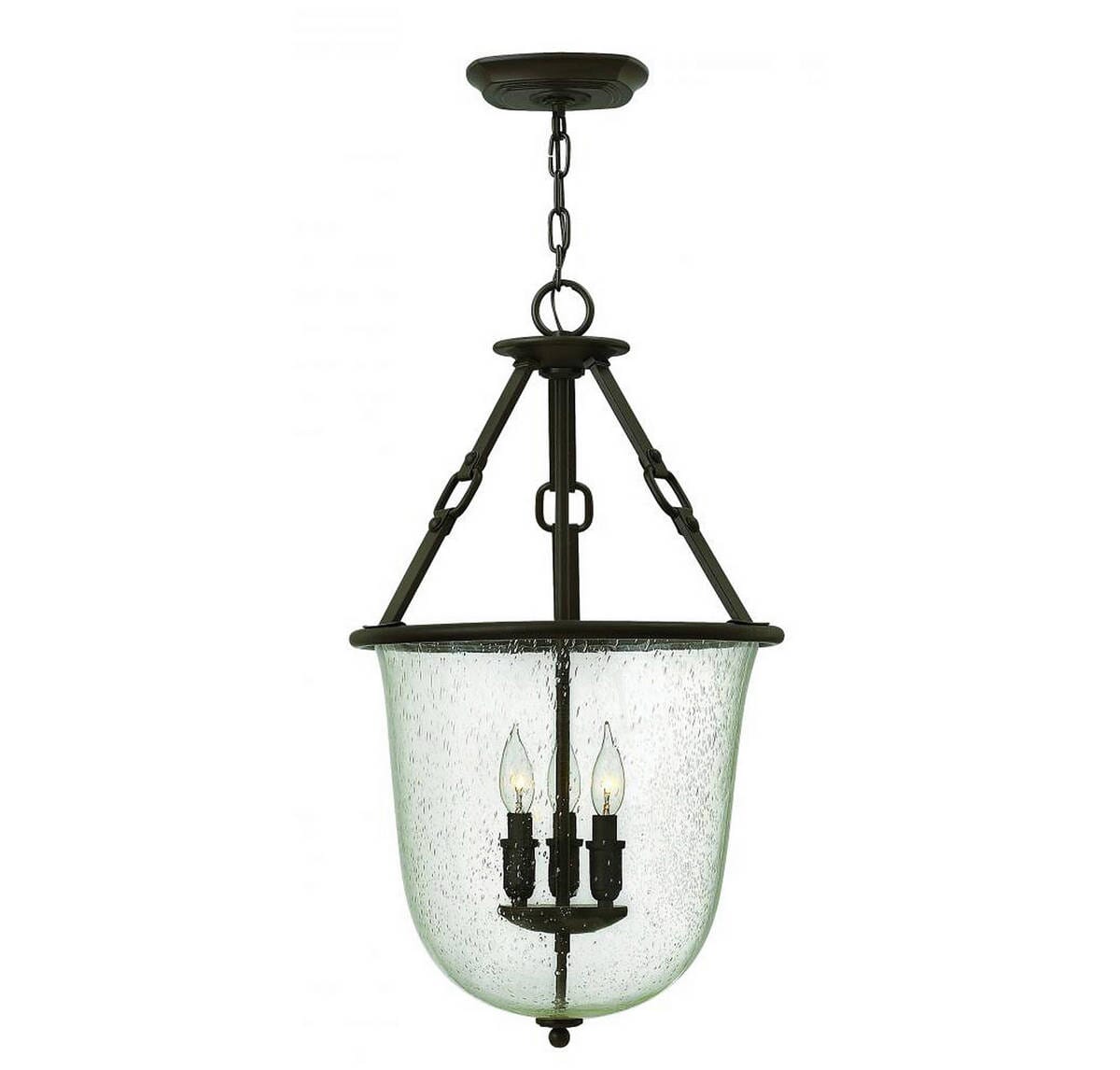 Hinkley Dakota 3-Light Hanging Foyer Light in Oil Rubbed Bronze