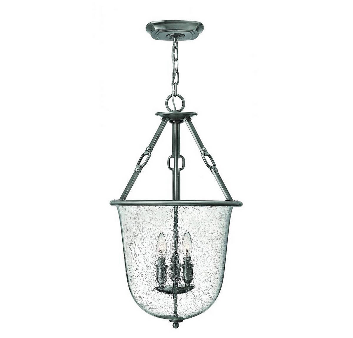 Hinkley Dakota 3-Light Hanging Foyer Light in Polished Antique Nickel