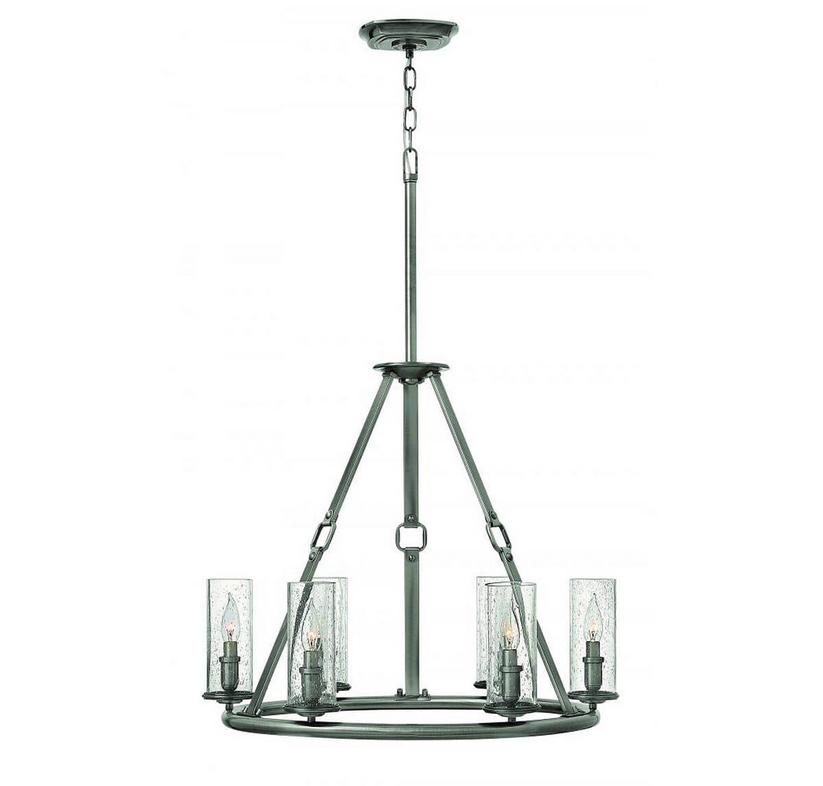 Hinkley Dakota 6-Light Chandelier in Polished Antique Nickel