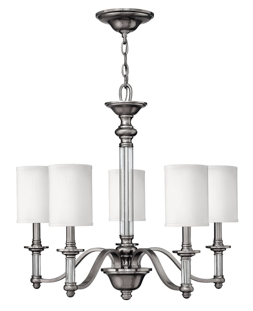 Hinkley Sussex 5-Light Single Tier Chandelier in Brushed Nickel