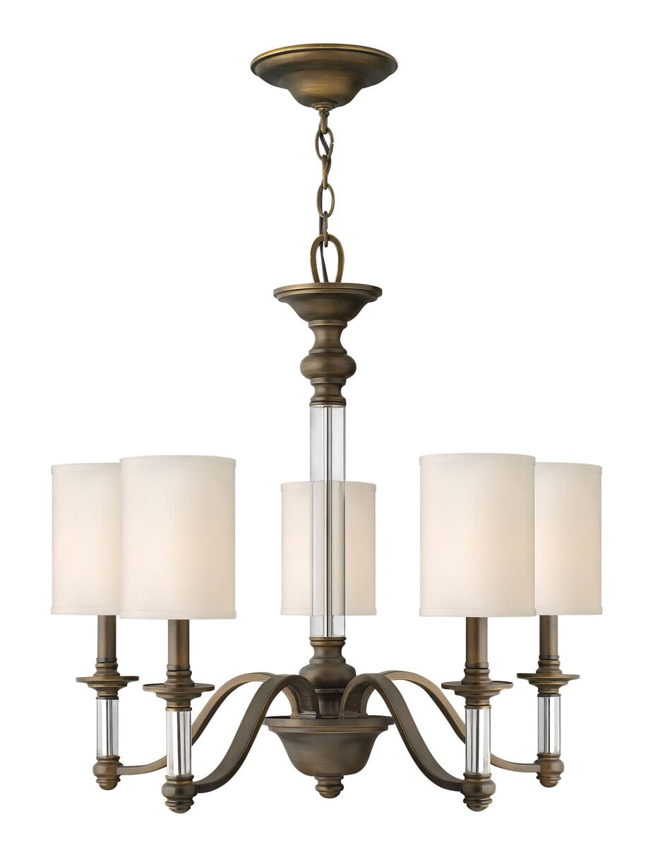 Hinkley Sussex 5-Light Single Tier Chandelier in English Bronze