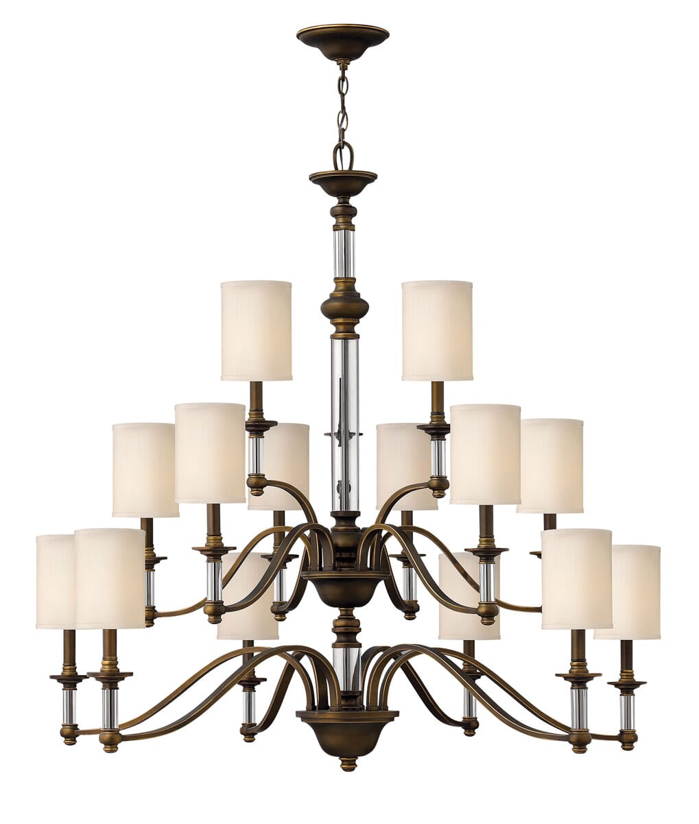 Hinkley Sussex 15-Light Three Tier Chandelier in English Bronze