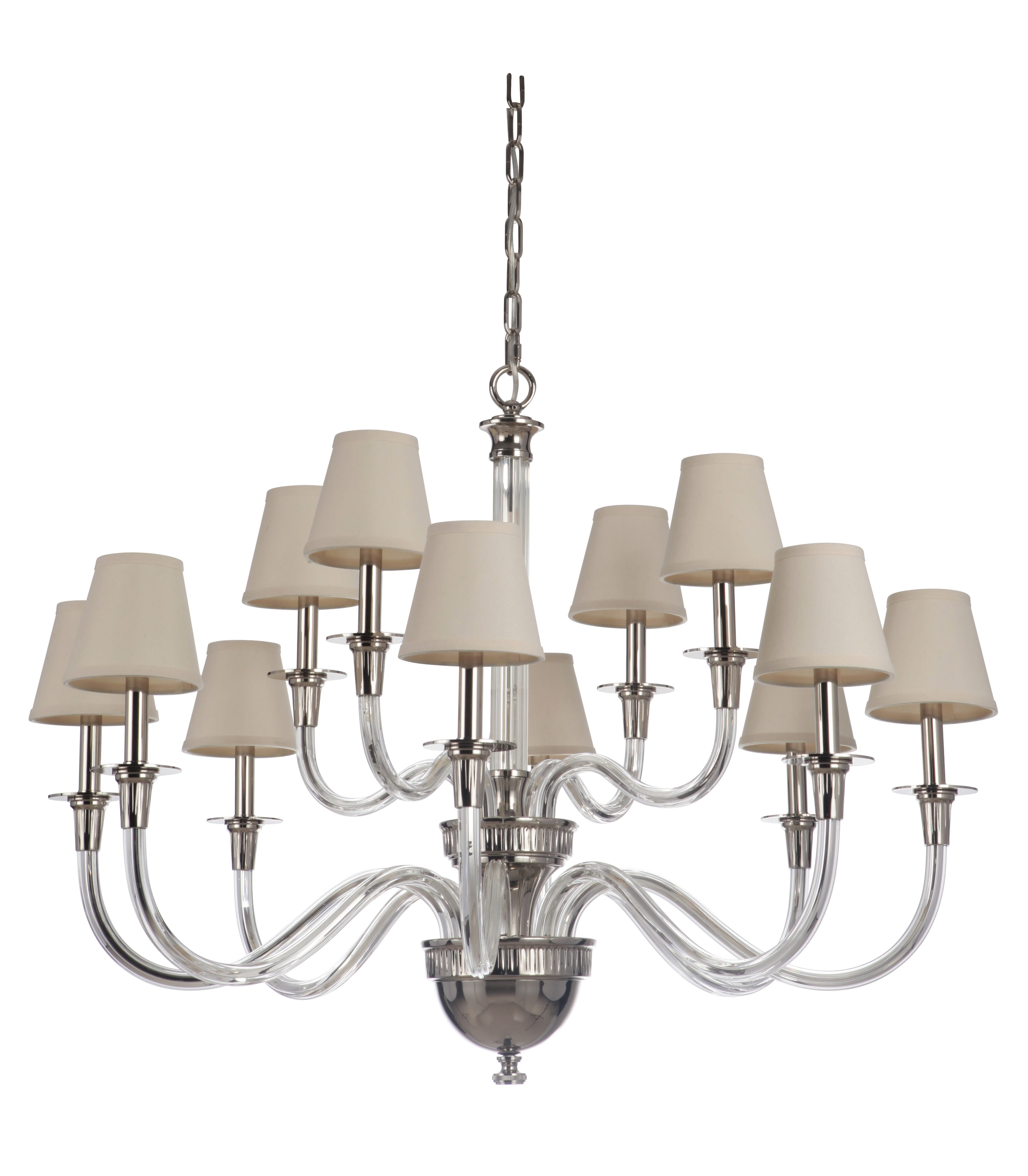 Craftmade Gallery Deran 12-Light Chandelier in Polished Nickel