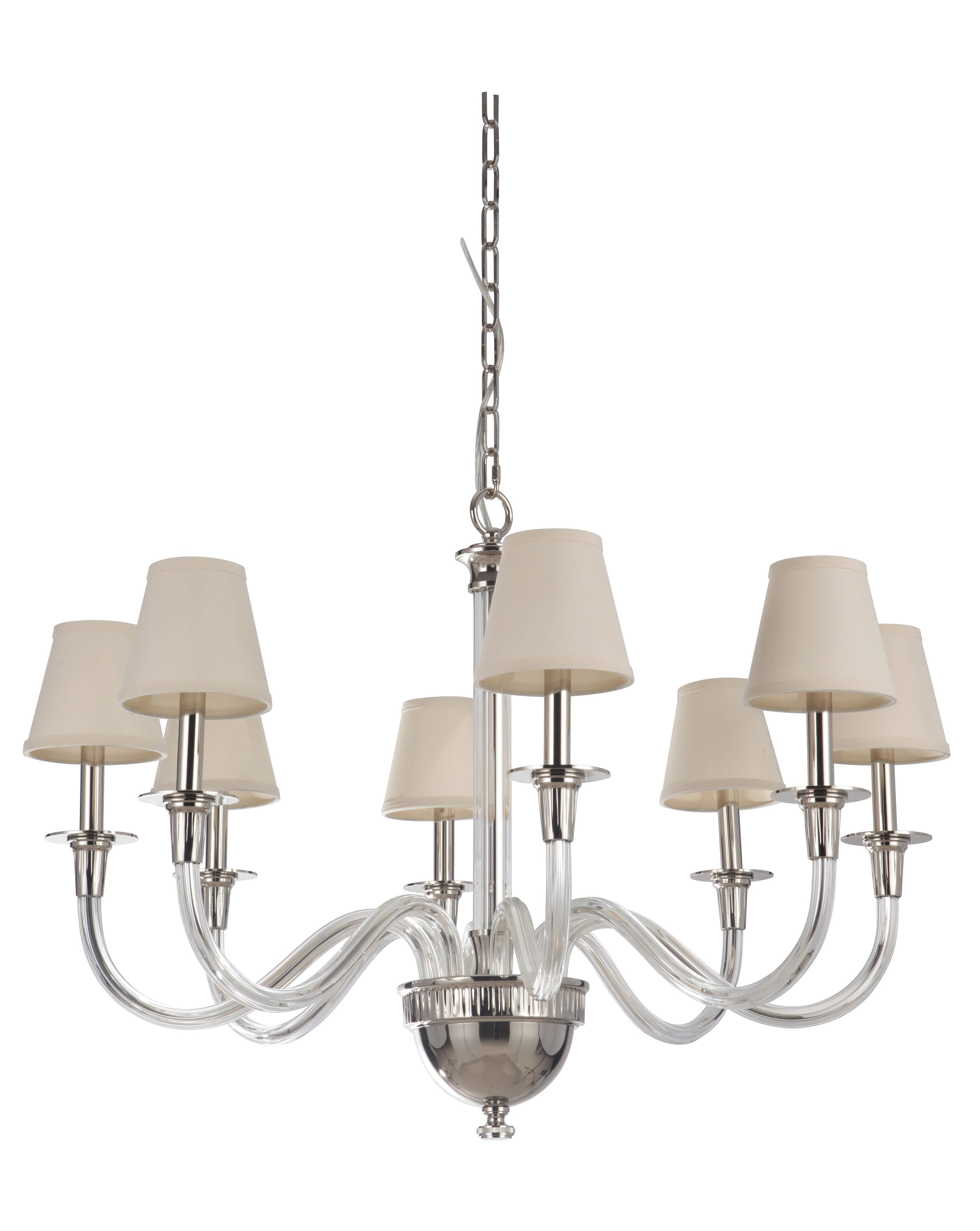 Craftmade Gallery Deran 8-Light Chandelier in Polished Nickel