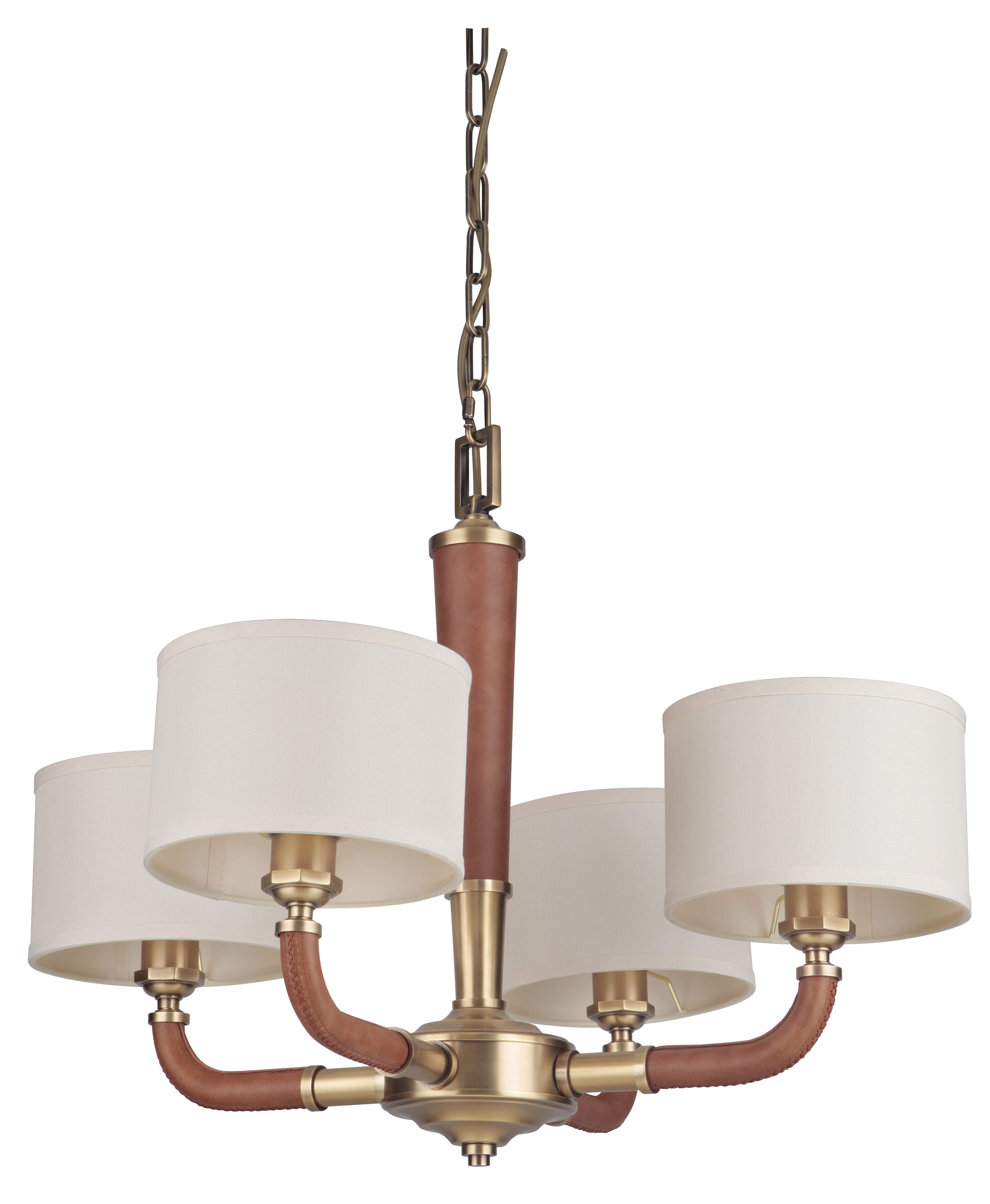 Craftmade Gallery Huxley 4-Light Chandelier in Vintage Brass