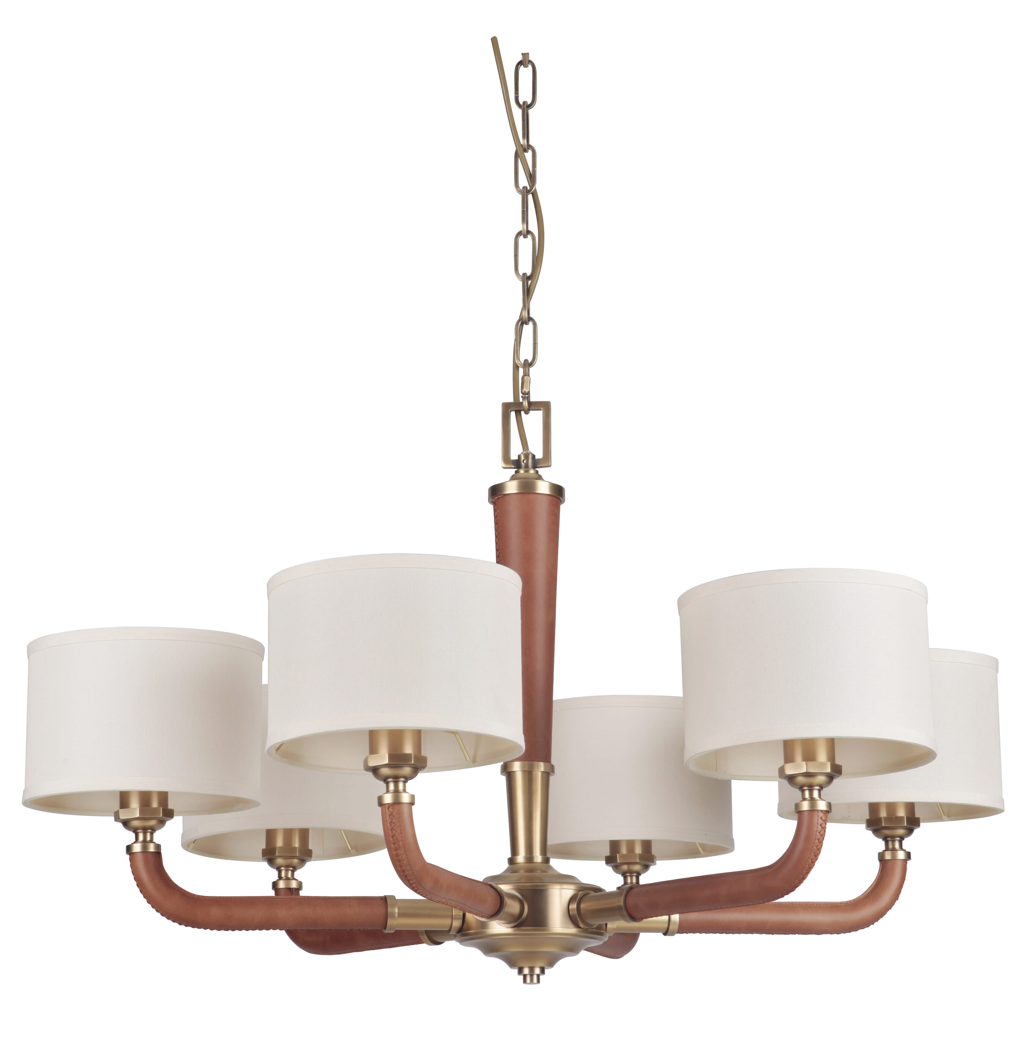 Craftmade Gallery Huxley 6-Light Chandelier in Vintage Brass