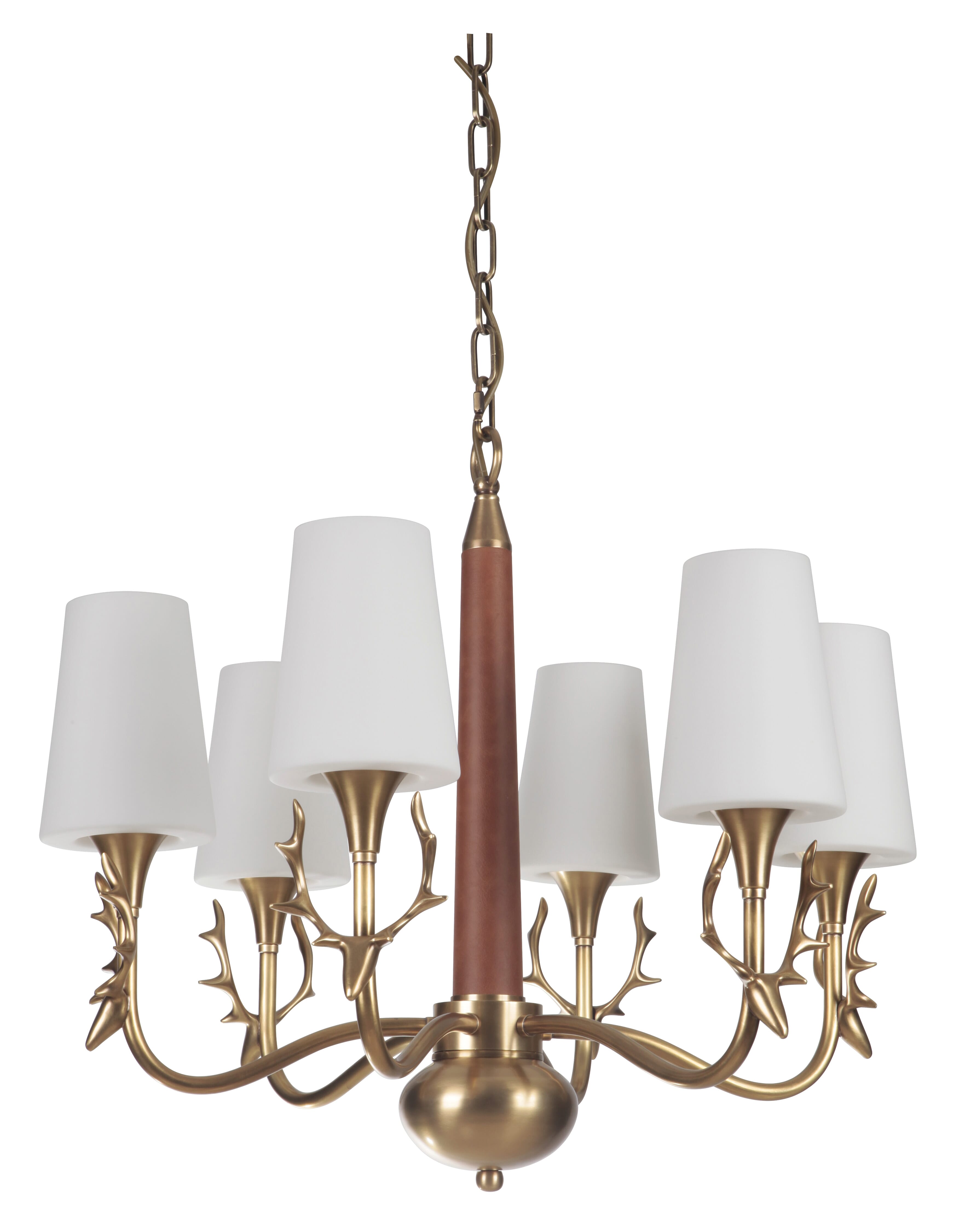 Craftmade Gallery Churchill 6-Light Chandelier in Vintage Brass